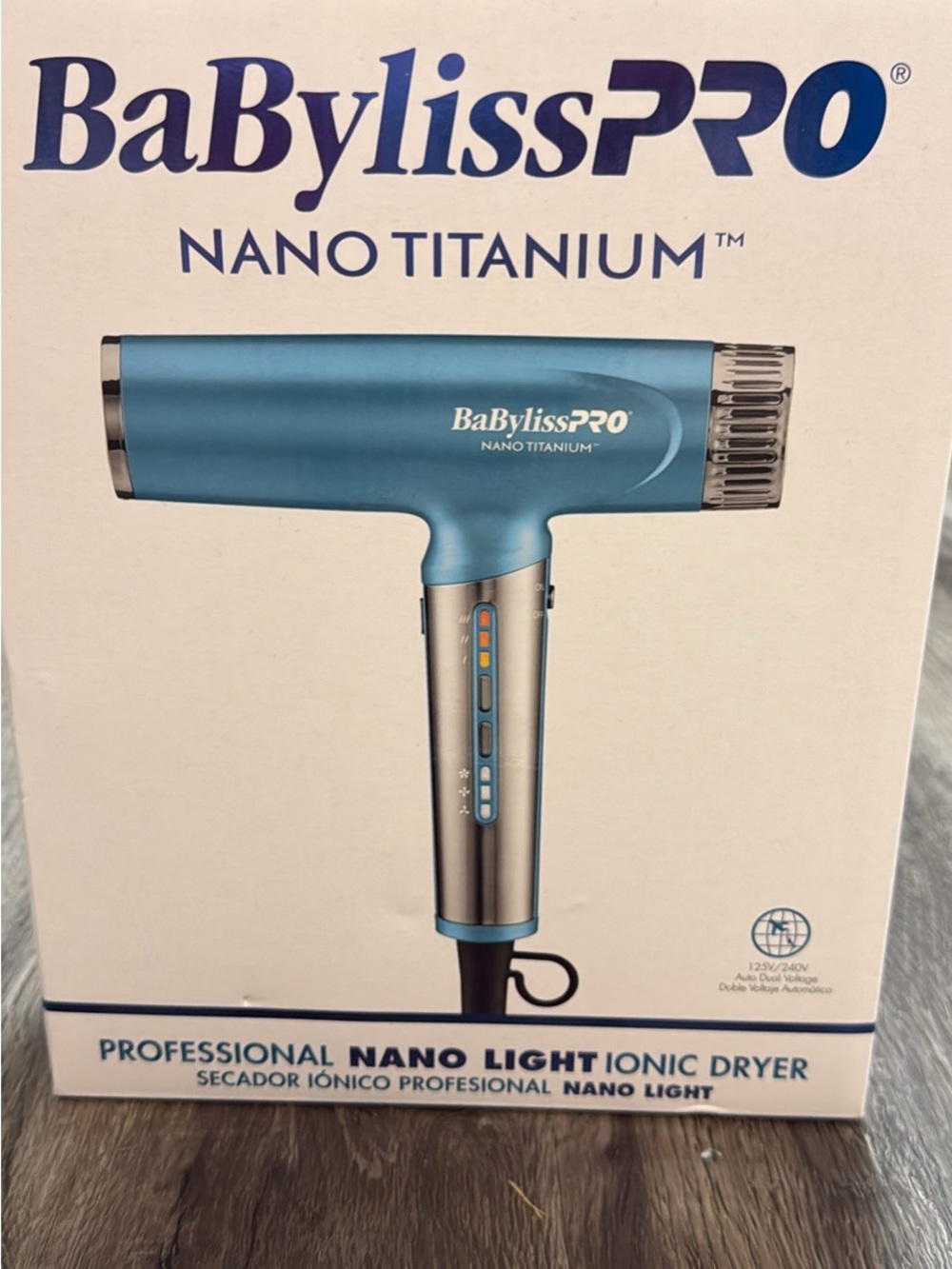 BaBylissPRO Nano Titanium Hair Dryer in Teal and Silver